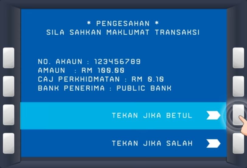 Cara Buat IBG Transfer BSN di ATM