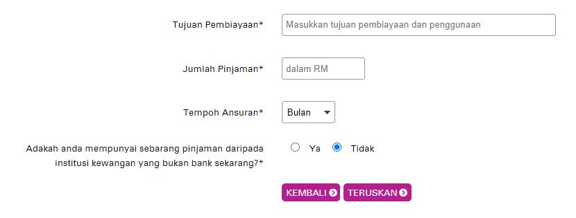 Maklumat Pembiayaan aeon kredit