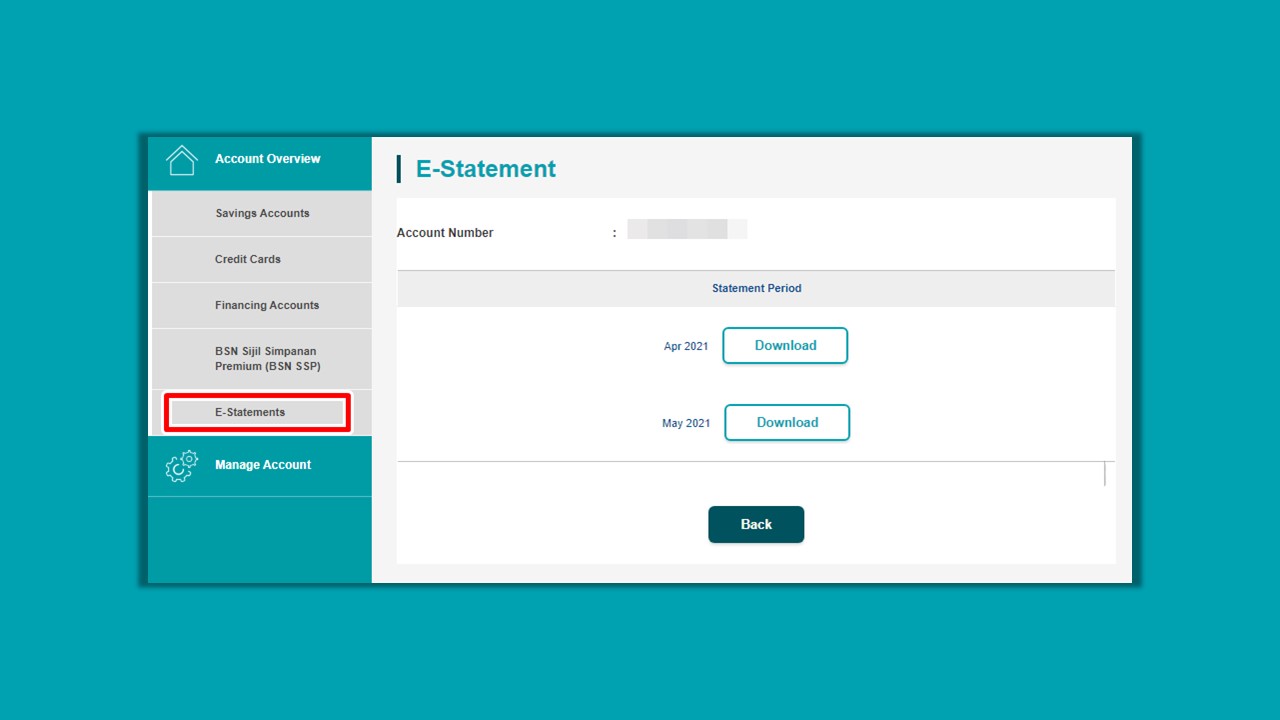 Cara Mendapatkan Penyata Akaun BSN via Online Banking