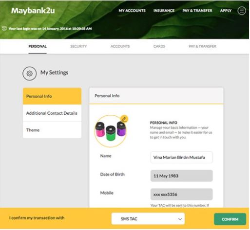 Request TAC Maybank